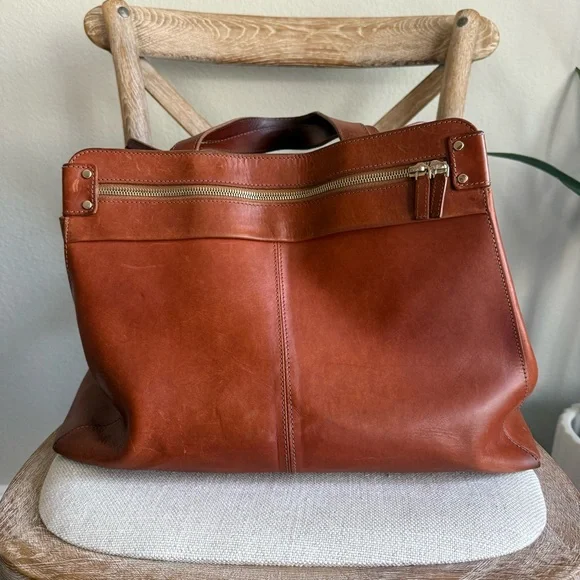 Sezane Sam leather tote bag - Picture 8 of 13